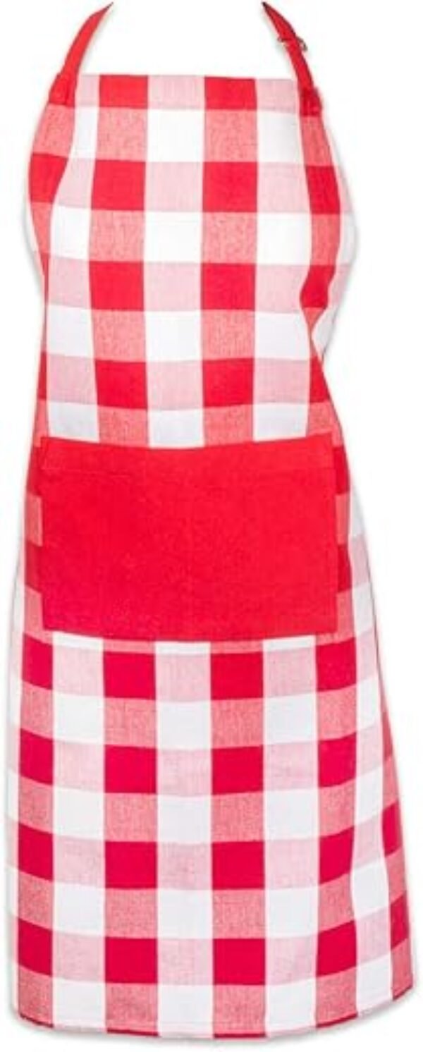 DII Unisex Buffalo Check Kitchen Collection, Classic Farmhouse Chef Apron, One Size