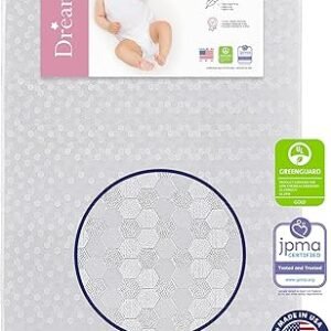 Dream On Me Honeycomb Orthopedic Firm Fiber Standard Baby Crib Mattress, Greenguard Gold and JPMA Certified, 5” Fiber Core Optimum Support, Fits Crib and Toddler Bed, Waterproof Vinyl Cover