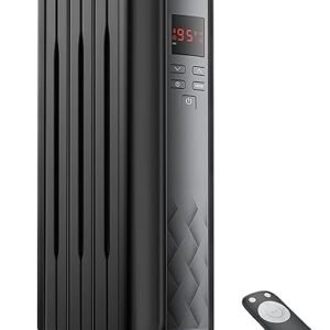 Dreo Oil Filled Radiator Heater, Electric Radiant Heater with Remote Control, 4 Modes, Overheat & Tip-Over Protection, 24h Timer, Digital Thermostat, Quiet Space Heater for Indoor Use Large Room