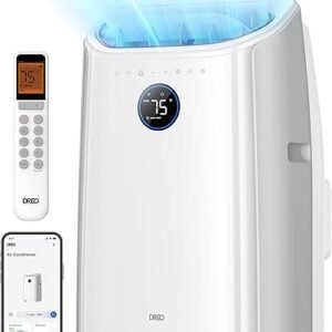 Dreo Portable Air Conditioners, 12,000 BTU AC Unit for Bedroom with Drainage-free Cooling, 46dB Quiet, APP/Voice/Remote, 24h Timer with Fan & Dehumidifier, Smart Standing AC for Room Indoors, AC515S