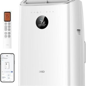 Dreo Portable Air Conditioners, 8,000 BTU Air Conditioner for Bedroom with Drainage-free Cooling, 45dB Quiet, APP/Voice/Remote, 24h Timer with Fan & Dehumidifier, Smart AC Unit for Room Indoors