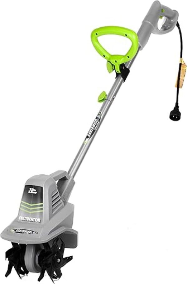 Earthwise TC70025 7.5-Inch 2.5-Amp Corded Electric Tiller/Cultivator, 7.5-Inch, 2.5-Amp Corded, Grey