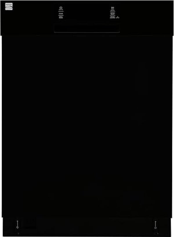 Kenmore 24" Built-In Stainless Steel Tub Dishwasher with SmartWash, UltraWash, SmartDry Plus, MoreSpace Adjustable Rack and Leak Detect, Energy Star Certified, Black