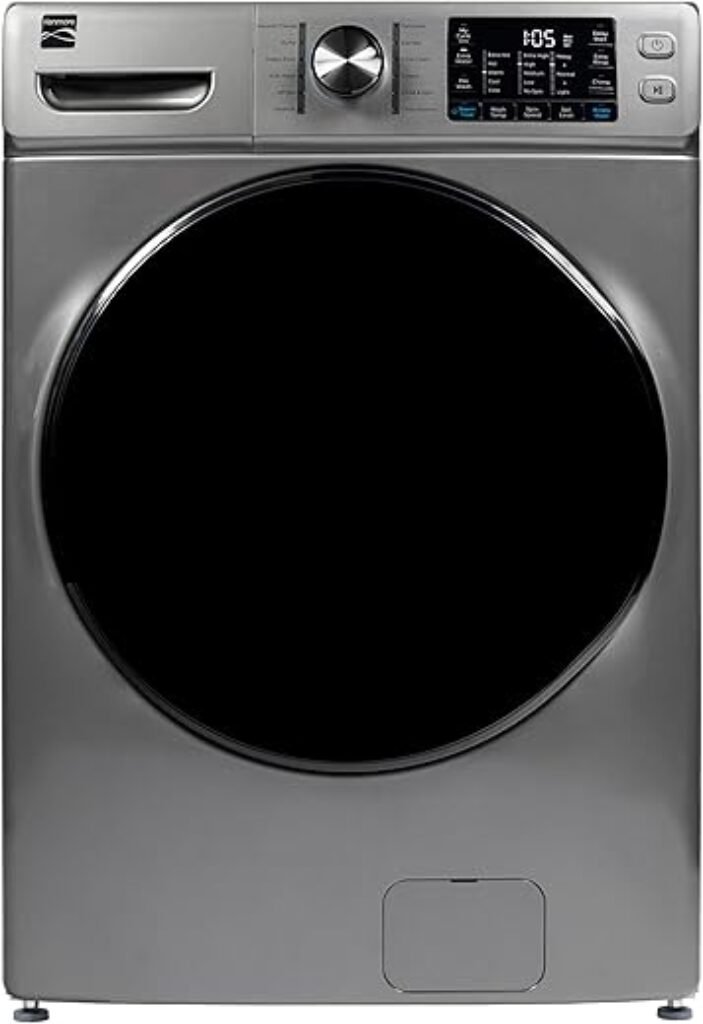 Kenmore 4.5 Cu. Ft. Front Load Washer with Stain Removing Steam Treatment - Sanitize Cycle - Reduce Laundry Time with Accela Wash - LED - ENERGY STAR Certified - Metallic Silver