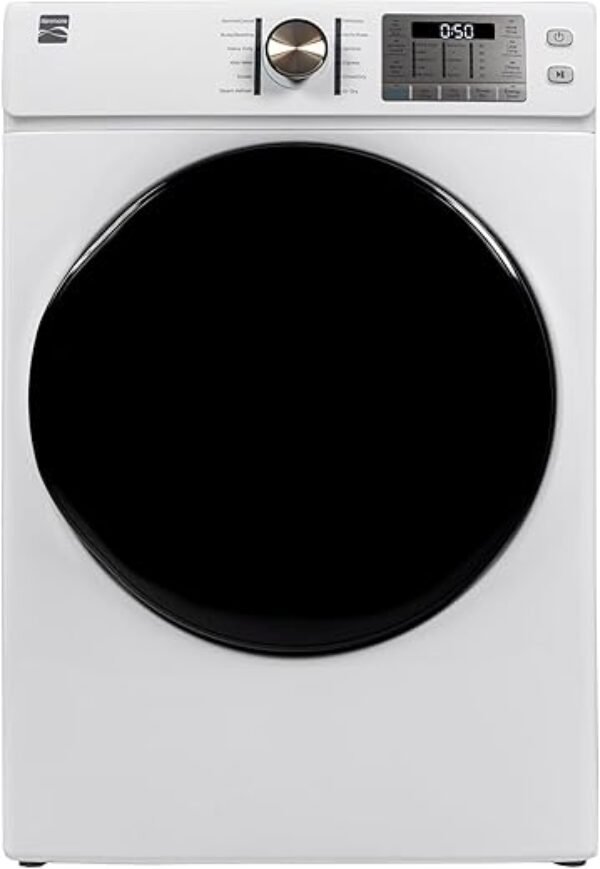 Kenmore 8.0 cu. ft. Front Load Electric Dryer with Wrinkle Guard & Accela Steam Reduce Wrinkles, Static & Odors - Sanitize Dry, Smart Sensor Drying - LED - ENERGY STAR Certified - White