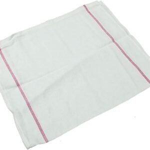 Kitchen Basics 31505 Herringbone Towel, 21 oz, 15" x 26", Red Stripe, Small 12 Count (Pack of 1)