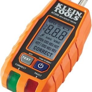 Klein Tools RT250 GFCI Outlet Tester with LCD Display, Electric Voltage Tester for Standard 3-Wire 120V Electrical Receptacles