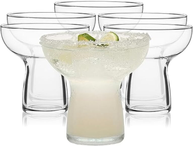 Libbey Stemless Margarita Glasses Set of 6, Modern Margarita Glasses, Lightweight, Unique Bar Glasses, Lead-Free Margarita Set, 10.25 ounces