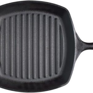 Lodge L8SGP3 Cast Iron Square Grill Pan, Pre-Seasoned, 10.5-inch