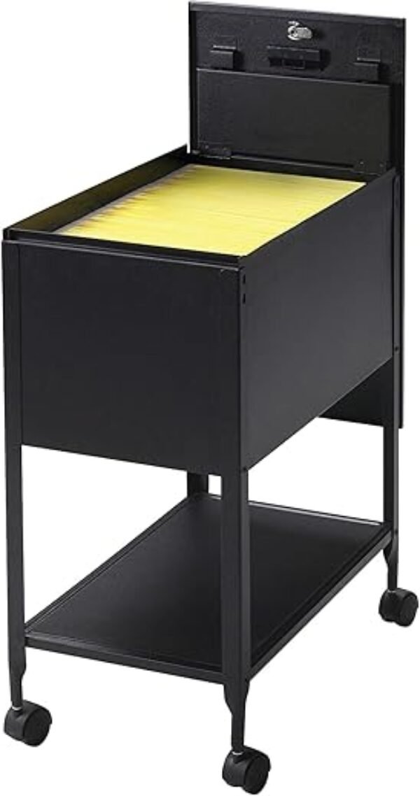 Lorell Standard Lock Mobile File Black 28.35" x 16.54" x 6.50"