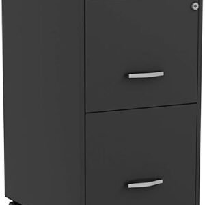 LYS SOHO Box/File/File 3-Drawer Mobile File Cabinet, Black