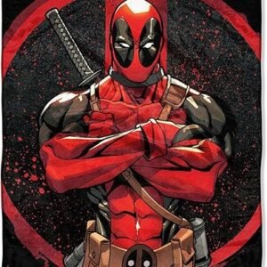 Marvel, Tough Guy, 46" x 60" Deadpool Micro Raschel Throw Blanket