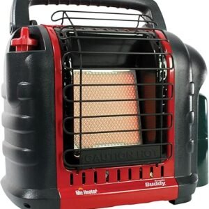 Mr. Heater Portable Buddy Heater MH9BX 4,000-9,000 BTU Indoor-Safe Propane Radiant Heater For Campers, Workshops, Job Sites, Patios & More - Red, Black