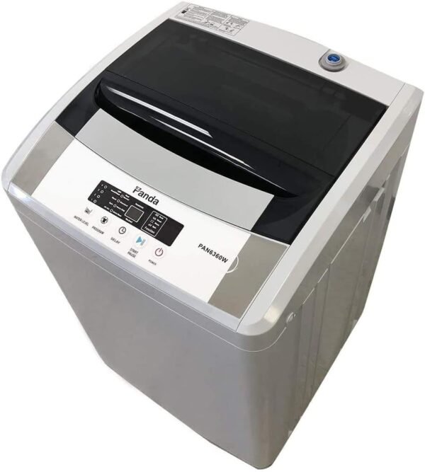 Panda Portable Washing Machine, 1.54 Cu.ft Compact Full-Automatic Washer with 8 Wash Programs, Drain Pump & LED Display – Ideal for Apartments and Households