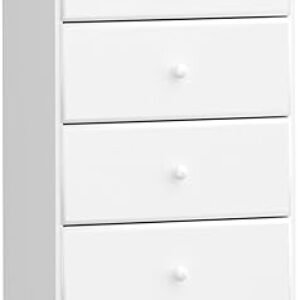 Prepac Astrid Tall White Dresser: 16.5"D x 19.75"W x 50"H, 6-Drawer Chest for Bedroom by Prepac - Perfect Chest of Drawers for Ample Storage