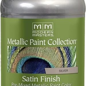 qt Modern Masters ME150 Silver Metallic Paint Collection, Satin Water-Based Decorative Metallic Paint