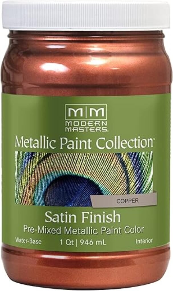 qt Modern Masters ME195 Copper Metallic Paint Collection, Satin Water-Based Decorative Metallic Paint