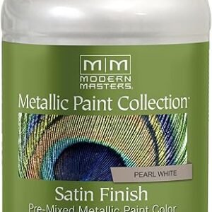 qt Modern Masters ME196 Pearl White Metallic Paint Collection, Satin Water-Based Decorative Metallic Paint