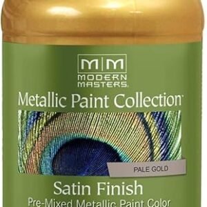 qt Modern Masters ME200 Pale Gold Metallic Paint Collection, Satin Water-Based Decorative Metallic Paint
