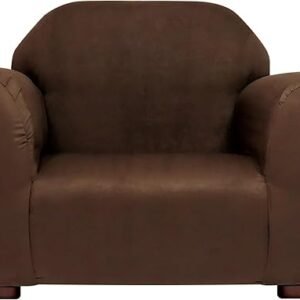 Roundy Toddler Armchair with Soft Microsuede Upholstery Durable Wooden Frame, Ergonomic Design, Fully Assembled, Comfortable Kids Chair for Ages 2-5, Ideal for Bedroom, Playroom & Daycare Use.