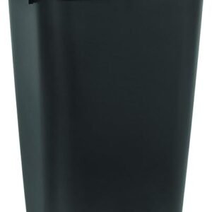 Rubbermaid Commercial Products Deskside Wastebasket/Trash Can, 10.25-Gallon/41-Quart, Black, Plastic, Garbage Can for Home/Office, Fits Under Desk/Sink/Cabinet