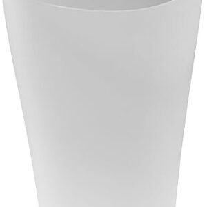 Rubbermaid Spa Works Compact Contemporary Style 9 Quart Indoor Open Vanity Home Trash Container White