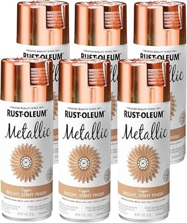 Rust-Oleum 1937830-6PK Specialty Metallic Spray, 11 oz, Copper, 6 Pack