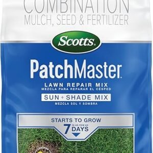 Scotts PatchMaster Lawn Repair Mix Sun + Shade Mix, Combination Grass Seed, Fertilizer, and Mulch, 4.75 lbs.