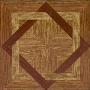 Tivoli Self Adhesive Vinyl Floor Tiles, 45 Tiles - 12" x 12", Wood Diamond - Peel & Stick, DIY Flooring for Kitchen, Dining Room, Bedrooms, Basements & Bathrooms by Achim Home Decor