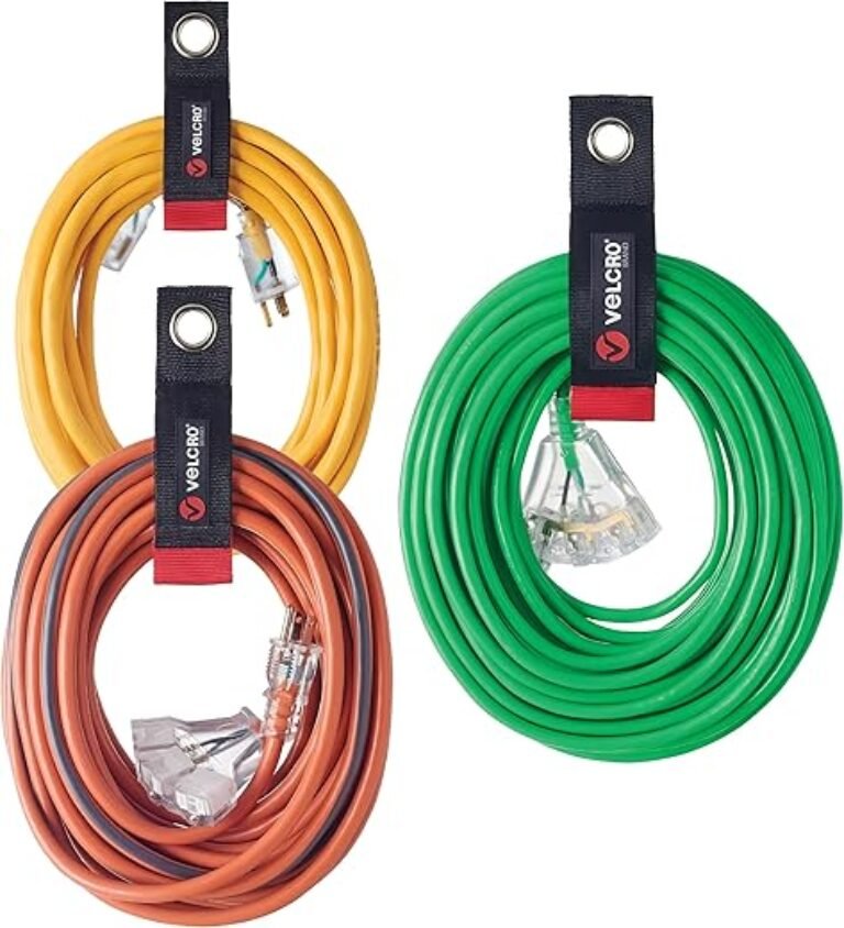 VELCRO Brand Easy Hang Extension Cord Holder Organizer Variety Pack | Holds 60-100lbs, Heavy Duty Straps Fit Easily on Hooks or Nails | Perfect for Garage Organization | 3-pk 10",14" and 18", Black