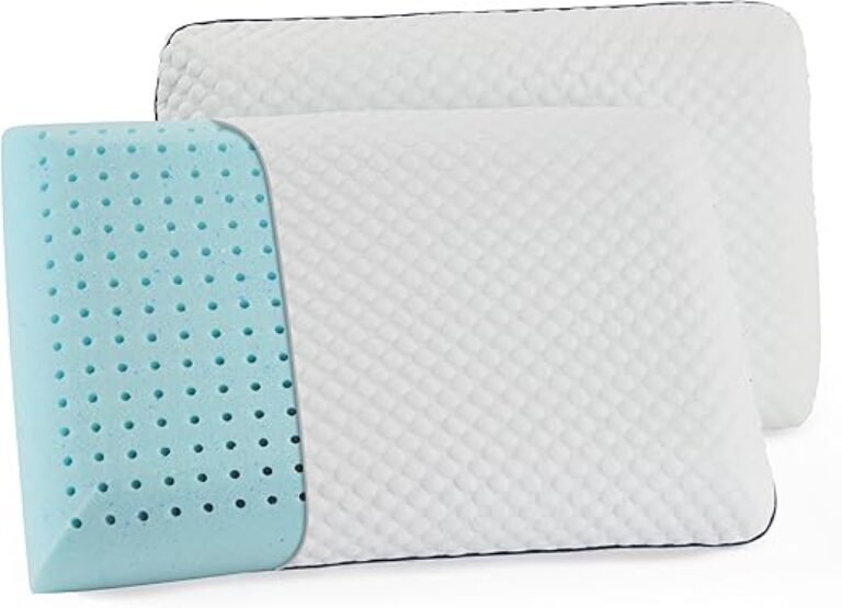WEEKENDER Gel Memory Foam Pillow - Standard Size - 2-Pack - Medium Plush Feel - Neck & Shoulder Support - For Back, Side, & Stomach Sleepers - Home, Hotel, & Hospital Essentials