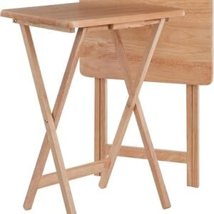 Winsome Alex 2-pc Set TV Table, Natural, 19.06 x 14.57 x 25.98"
