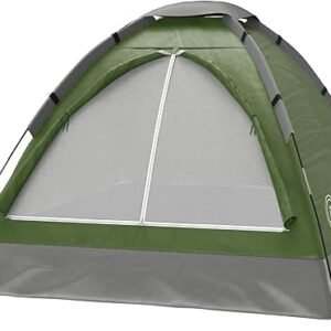 2-Person Camping Tent - Shelter with Rain Fly and Carrying Bag - Lightweight Outdoor Tent for Backpacking, Hiking, and Beach by Wakeman (Green)