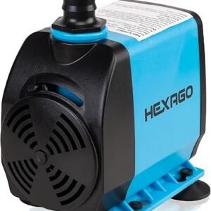 800GPH Submersible Pump, Ultra Quiet Water Fountain Pumps with 10FT High Lift, 6FT Power Cord, 3 Nozzles, Durable Water Pump for Fish Tank, Pond Fountains, Aquarium, Statuary, Hydroponics