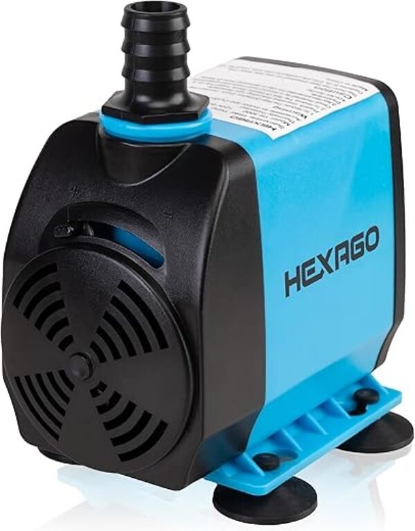 800GPH Submersible Pump, Ultra Quiet Water Fountain Pumps with 10FT High Lift, 6FT Power Cord, 3 Nozzles, Durable Water Pump for Fish Tank, Pond Fountains, Aquarium, Statuary, Hydroponics