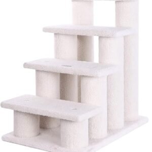 Armarkat Pet Steps, 4-steps, B4001, Ivory, 17"(W)x25"(D)x25"(H), each platform 7" Deep