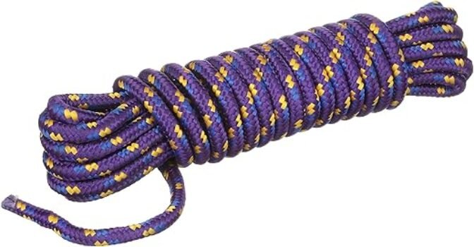 Attwood 11704-2 Braided Polypropylene Utility Line, 3/8-Inch Thick, 25 Feet Long, Multi-Color