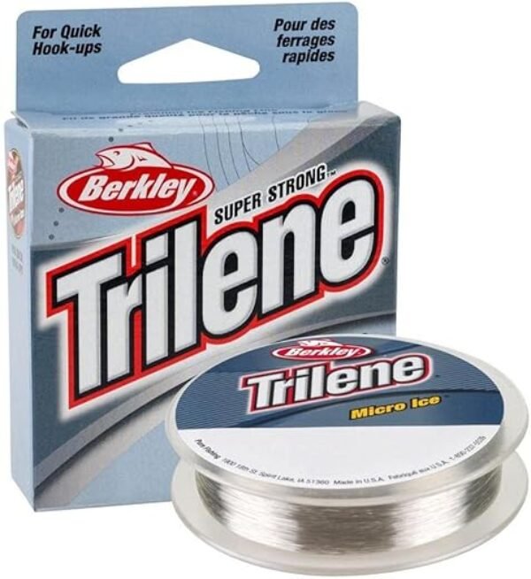 Berkley Trilene® Micro Ice®, Clear Steel, 6-Pound Break Strength, 110yd Monofilament Fishing Line, Suitable for Freshwater Environments