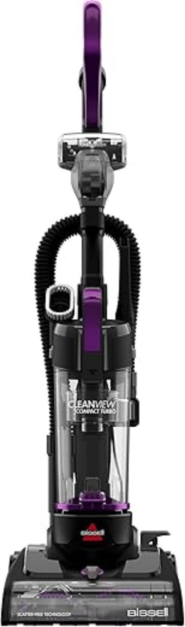 Bissell CleanView Compact Turbo Upright Vacuum with Quick Release Wand, Full Size Power, Compact Size for Apartments & Dorms, 3437F