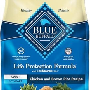 Blue Buffalo Life Protection Formula Adult Dry Dog Food, Helps Build and Maintain Strong Muscles, Made with Natural Ingredients, Chicken & Brown Rice Recipe, 30-lb. Bag