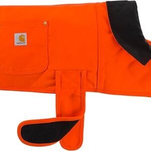 Carhartt Firm Duck Insulated Dog Chore Coat, Durable Weather Resistant Jacket for Cold and Windy Conditions, PFAS Free (Hunter Orange), X-Large