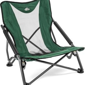 Cascade Mountain Tech Folding Camp Chair for Camping, Beach, Picnic, Barbqeues, Sporting Events with Carry Bag