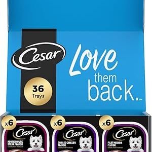 Cesar Wet Dog Food Home Delights & Classic Loaf in Sauce, Variety Pack, 3.5 oz. (36 Count, Pack of 1)