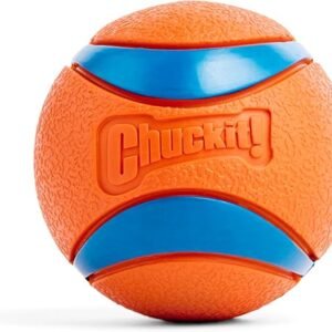 Chuckit! Ultra Ball Dog Toy - Size Large - For Dogs 60-100 lbs - Made from Durable Rubber - Super Bouncy - Floats in Water - 3-inch Diameter - Pack of 1