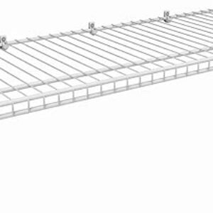 ClosetMaid Wire Shelf Kit with Hardware, 3 Ft. Wide, For Pantry, Closet, Laundry, Utility Storage, White Vinyl Finish
