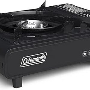 Coleman Classic 1-Burner Butane Stove Portable Camping Stove with Carry Case & Push-Button Starter Includes Precise Temperature Control & 7650 BTUs of Power for Camping Tailgating & More