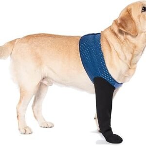COODEO Dog Socks to Prevent Licking Paws, Dog Healing Boots & Paw Protectors with Non-Slip Bottoms to Protect Wounds, Waterproof Sleeve Dog Shoes for Licking (XXL_Left)
