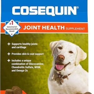 Cosequin Joint Health Supplement for Dogs - With Glucosamine, Chondroitin, MSM, and Omega-3's, 120 Soft Chews