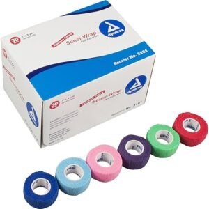 Dynarex 3181 Sensi Wrap, Self Adherent, 1" x 5 yard, Rainbow, Pack of 150