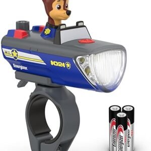 Energizer PAW Patrol Chase Bike Light, Ideal for Kid's Bikes and Scooters, PAW Patrol Toy Flashlight for Boys and Girls, Use as a Camping Flashlight and Outdoor Light (Batteries Included)